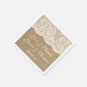 Het Collectie Kraft & Lace Wedding Servet (Hoek)