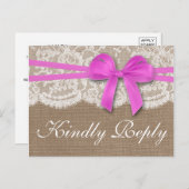 Het Collectie RSVP van de roestroze weduwschap Uitnodiging Briefkaart (Voorkant / Achterkant)