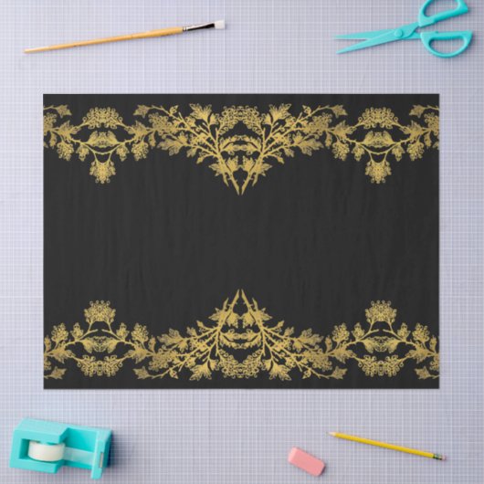 Het Collectie Rustic Black Gold - Weefpapier Tissuepapier (Craft)