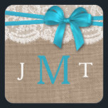 Het Collectie Rustic Blue Bow Wedding Seals Vierkante Sticker<br><div class="desc">Het bijtende blauwe collectie voor de bruiloft van de boeg is een verbluffend design met een prachtige rustige achtergrond voor het inbreken van de schoot, met een romantische witte rand-effectrede en een verbluffende blauwe boog. Deze uitnodigingszegels kunnen gepersonaliseerd zijn voor uw speciale gelegenheid en zouden de perfecte decoratie voor uw...</div>