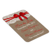 Het Collectie Rustic Red Bow Wedding Magneet (Rechterzijde)