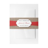 Het Collectie Rustic Red Bow Wedding Uitnodigingen Wikkel (Voorkant Voorbeeld)