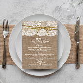 Het Collectie Rustic Twine Bow Wedding - Menu