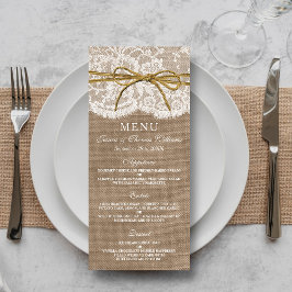 Het Collectie Rustic Twine Bow Wedding - Menu