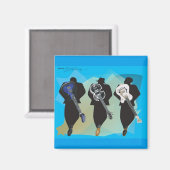 Het Collectie-Square Magnet van Trio (Voorkant / Achterkant)