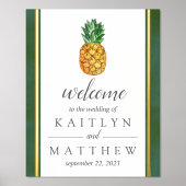 Het Collectie Tropische anananas Wedding Welkom Folie Afdrukken (Voorkant)