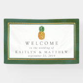 Het Collectie Tropische anananas Wedding Welkom Spandoek (Horizontaal)