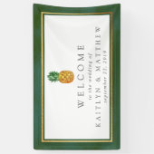 Het Collectie Tropische anananas Wedding Welkom Spandoek (Verticaal)