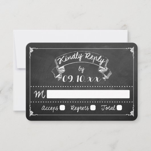 Het Collectie Typografie Chalkboard Wedding (Voorkant)