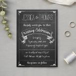 Het Collectie Typografie Chalkboard Wedding Kaart<br><div class="desc">Het Collectie Typografie Chalkboard Wedding</div>