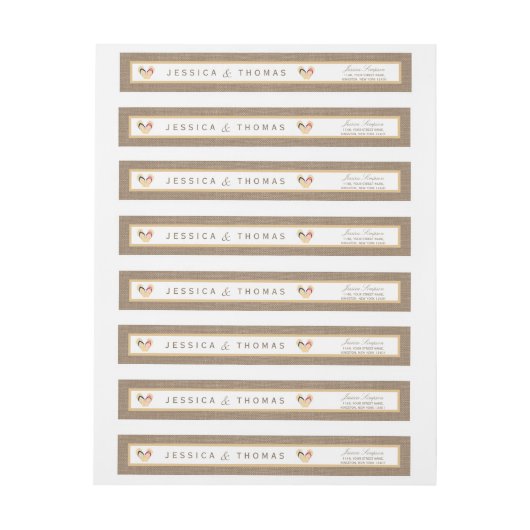 Het Collectie van de Beach Burlap Wedding van het  (Vel)