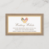 Het Collectie van de Beach Burlap Wedding van het  Informatiekaartje (Voorkant)
