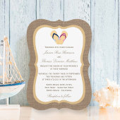 Het Collectie van de Beach Burlap Wedding van het Kaart
