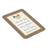 Het Collectie van de Beach Burlap Wedding van het  Magneet (Rechterzijde)