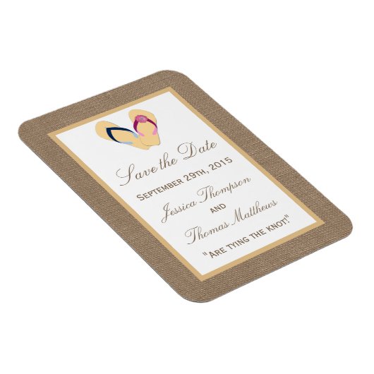 Het Collectie van de Beach Burlap Wedding van het Magneet (Rechterzijde)