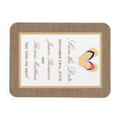 Het Collectie van de Beach Burlap Wedding van het  Magneet (Horizontaal)