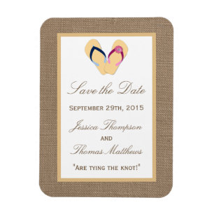 Het Collectie van de Beach Burlap Wedding van het Magneet