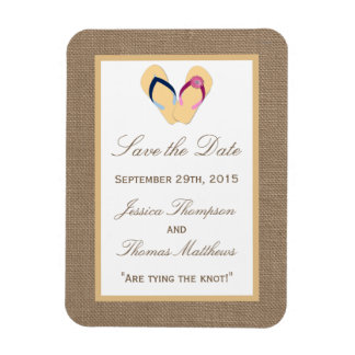 Het Collectie van de Beach Burlap Wedding van het  Magneet