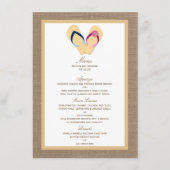 Het Collectie van de Beach Burlap Wedding van het Menu (Voorkant)