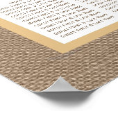 Het Collectie van de Beach Burlap Wedding van het  Poster (Hoek)
