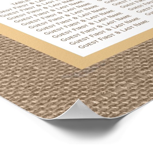 Het Collectie van de Beach Burlap Wedding van het Poster (Hoek)