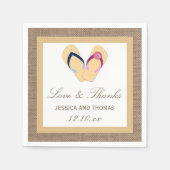 Het Collectie van de Beach Burlap Wedding van het  Servet (Voorkant)