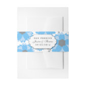 Het Collectie van de blauwe bloesem Uitnodigingen Wikkel (Voorkant Voorbeeld)