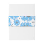 Het Collectie van de blauwe bloesem Uitnodigingen Wikkel (Achterkant Voorbeeld)