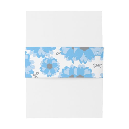 Het Collectie van de blauwe bloesem Uitnodigingen Wikkel (Achterkant Voorbeeld)