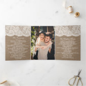 Het Collectie van de Bruglap en de Lace Wedding Drieluik Programma (Binnen)