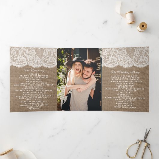 Het Collectie van de Bruglap en de Lace Wedding Drieluik Programma (Binnen)