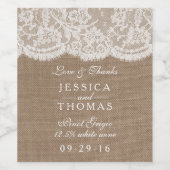 Het Collectie van de Bruglap en de Lace Wedding Wijn Etiket (Enkel label)