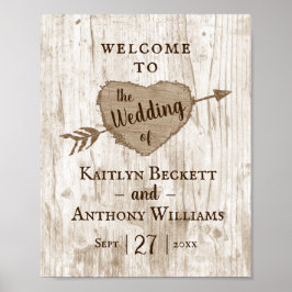 Het Collectie van de Carved Heart Wedding Poster