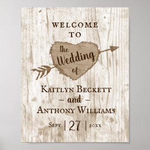 Het Collectie van de Carved Heart Wedding Poster