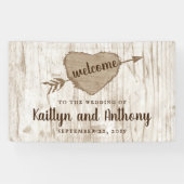 Het Collectie van de Carved Heart Wedding Spandoek (Horizontaal)