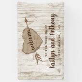 Het Collectie van de Carved Heart Wedding Spandoek (Verticaal)