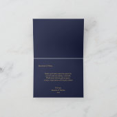 Het Collectie van de Elegant Navy & Gold Floral We Bedankkaart (Binnen)