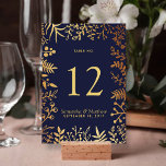 Het Collectie van de Elegant Navy & Gold Floral We Kaart<br><div class="desc">Viel in stijl met deze moderne en zeer trendy trouwtafel nummerkaarten. Het ontwerp is gemakkelijk te personaliseren met uw eigen formulering en uw gasten zullen enthousiast zijn wanneer zij deze geweldige tabelnummers zien. Overeenkomende objecten zijn te vinden in het collectie. *** HOE MOET U BESTELLEN *** Gelieve elke tabelnummerkaart aan...</div>