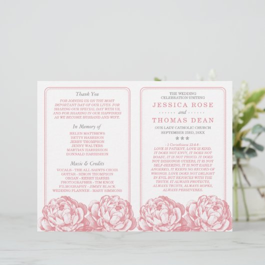 Het Collectie van de Florale bruiloft van Peony (Staand voorkant)