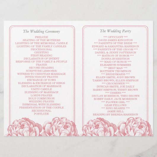 Het  Collectie van de Florale bruiloft van Peony (Achterkant)