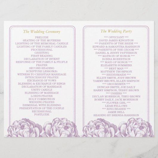 Het  Collectie van de Florale bruiloft van Peony (Achterkant)