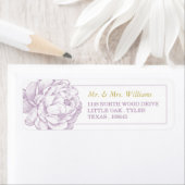 Het  Collectie van de Florale bruiloft van Peony Etiket (Insitu)