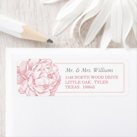 Het Collectie van de Florale bruiloft van Peony Etiket (Insitu)