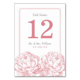 Het  Collectie van de Florale bruiloft van Peony Kaart