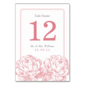 Het  Collectie van de Florale bruiloft van Peony Kaart (Voorkant)