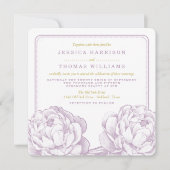 Het  Collectie van de Florale bruiloft van Peony Kaart (Voorkant)