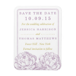 Het Collectie van de Florale bruiloft van Peony Magneet