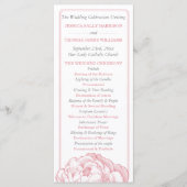 Het  Collectie van de Florale bruiloft van Peony Programmakaart (Voorkant)