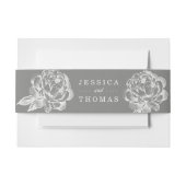 Het  Collectie van de Florale bruiloft van Peony Uitnodigingen Wikkel (Voorkant Voorbeeld)