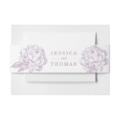 Het  Collectie van de Florale bruiloft van Peony Uitnodigingen Wikkel (Voorkant Voorbeeld)